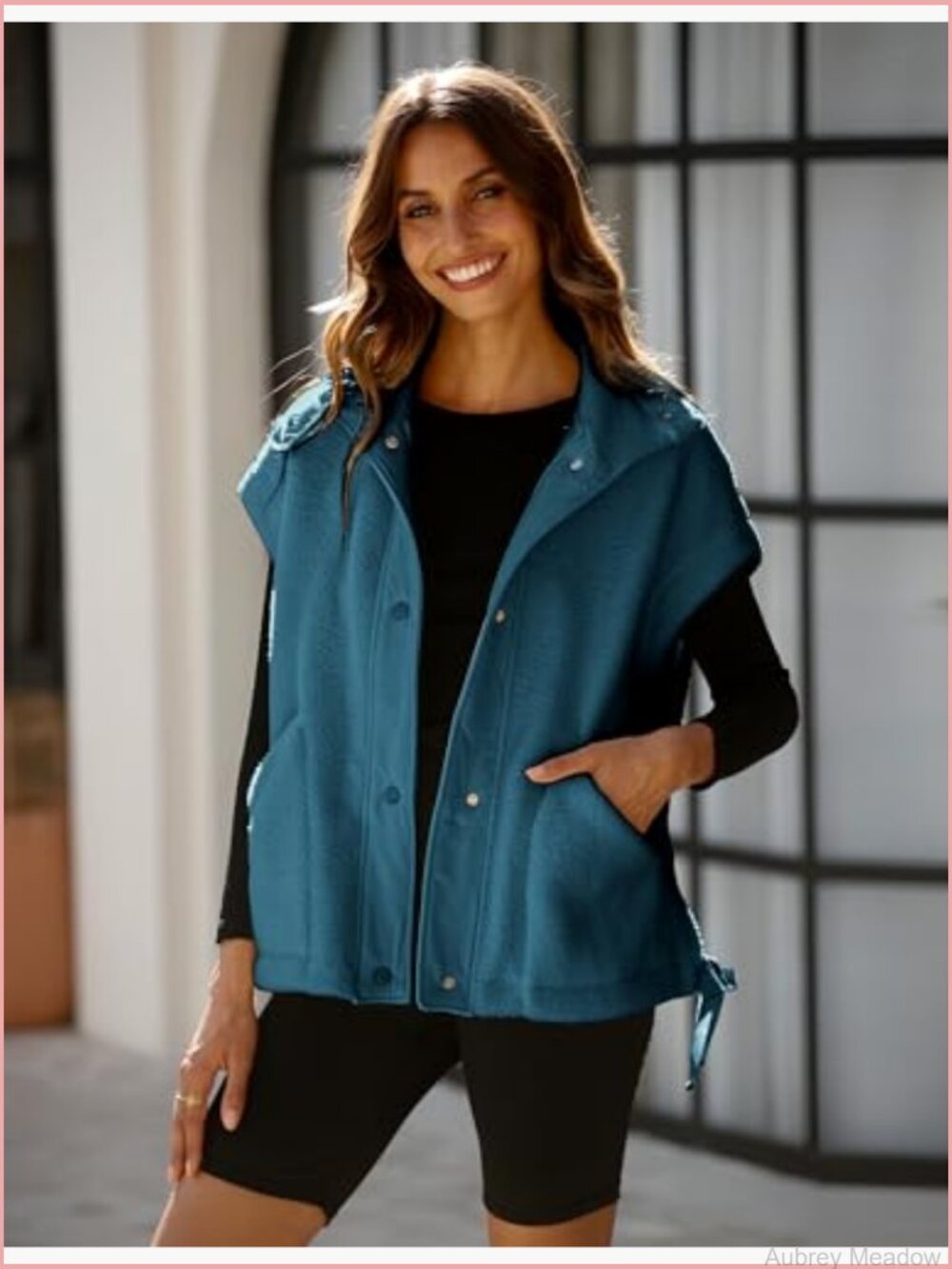 Women's Oversized Fleece Vest Sleeveless Sherpa Jacket Button Down with Pockets - Picture 2 of 7